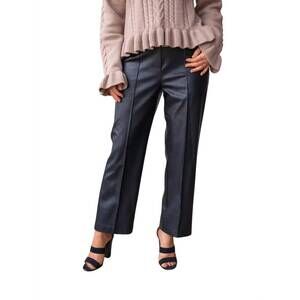 NEW GRACE + EMMA always edgy snake print faux leather pants in black snake print